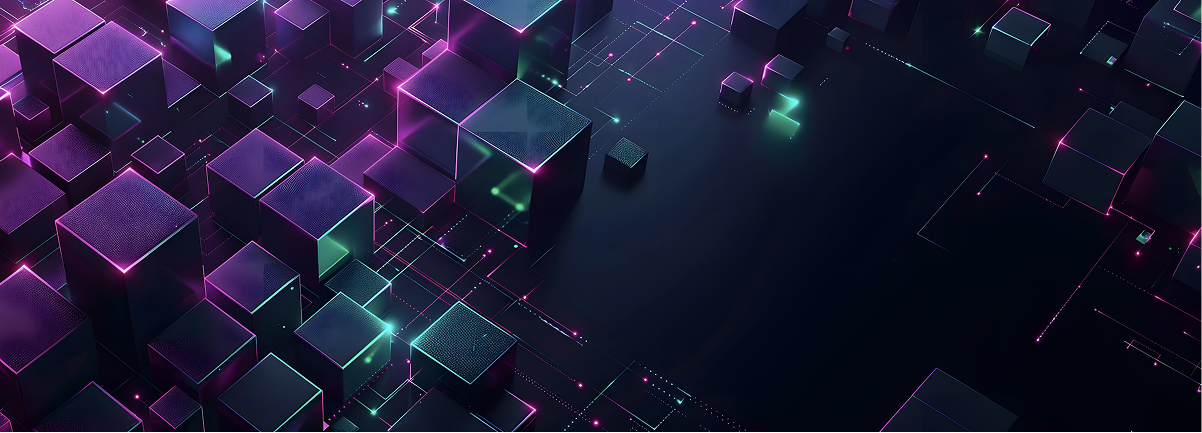 Futuristic design with lights and illuminated shapes.