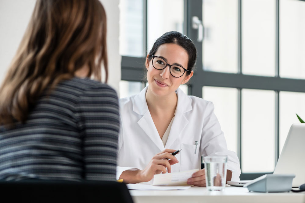 woman dietician meeting with another woman