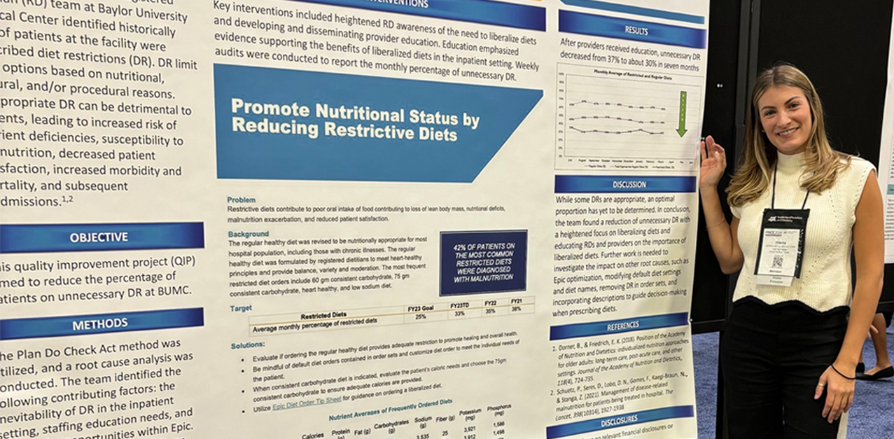 dietitian with presentation