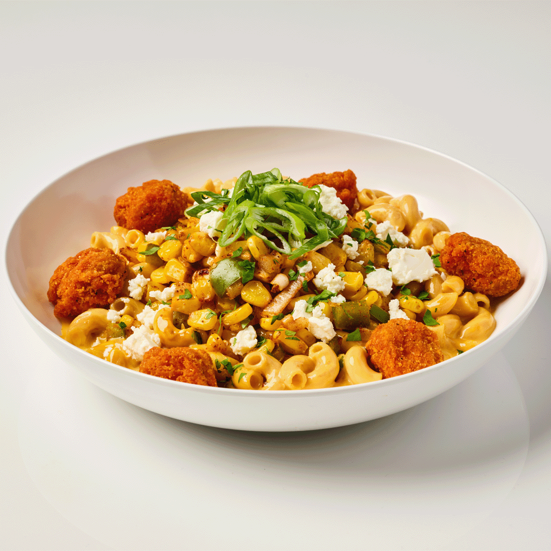 Spicy street corn mac & cheese
