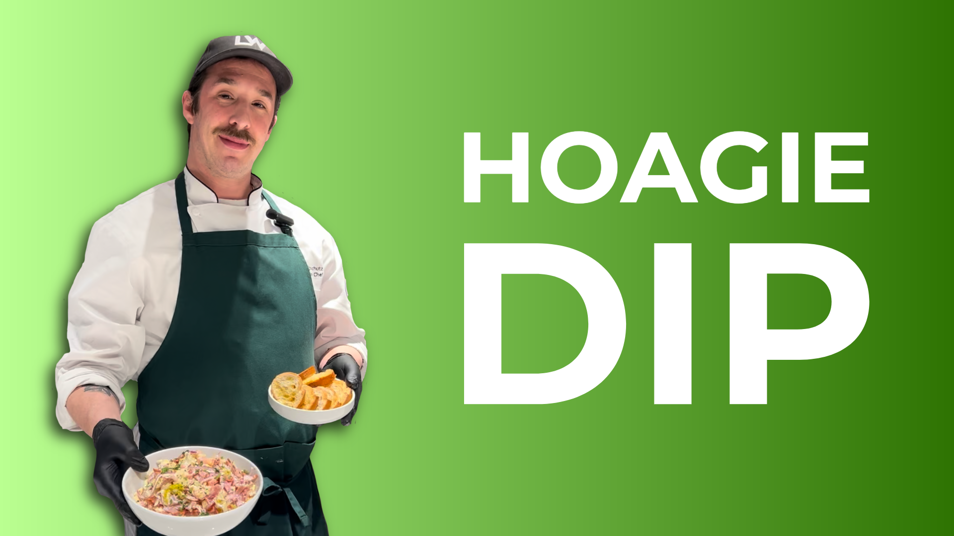chef alec with hoagie dip