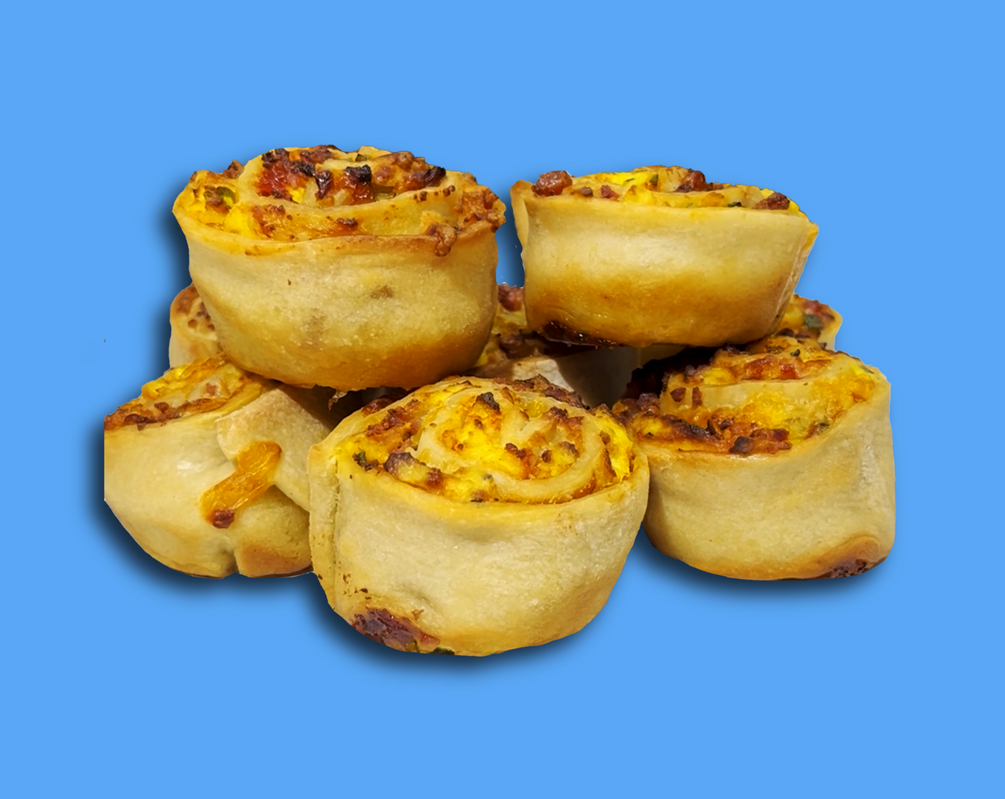 breakfast pizza pinwheels