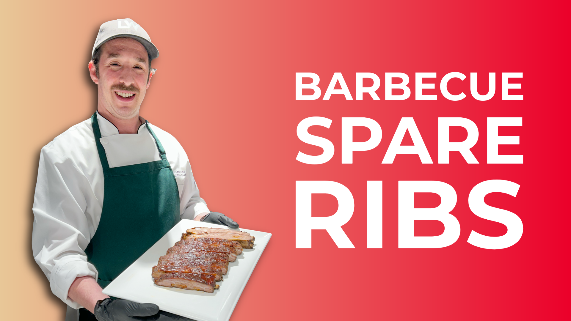 chef alec with bbq spare ribs
