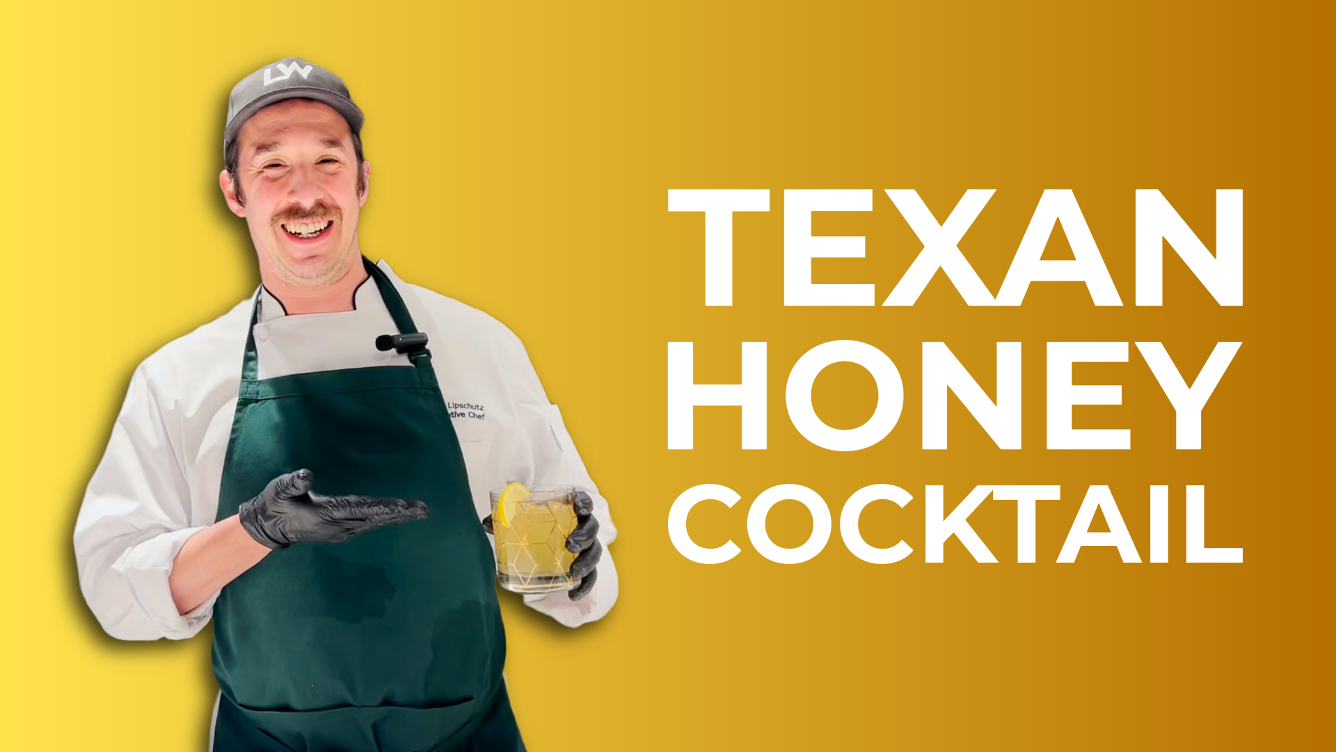 chef alec with texas honey cocktail