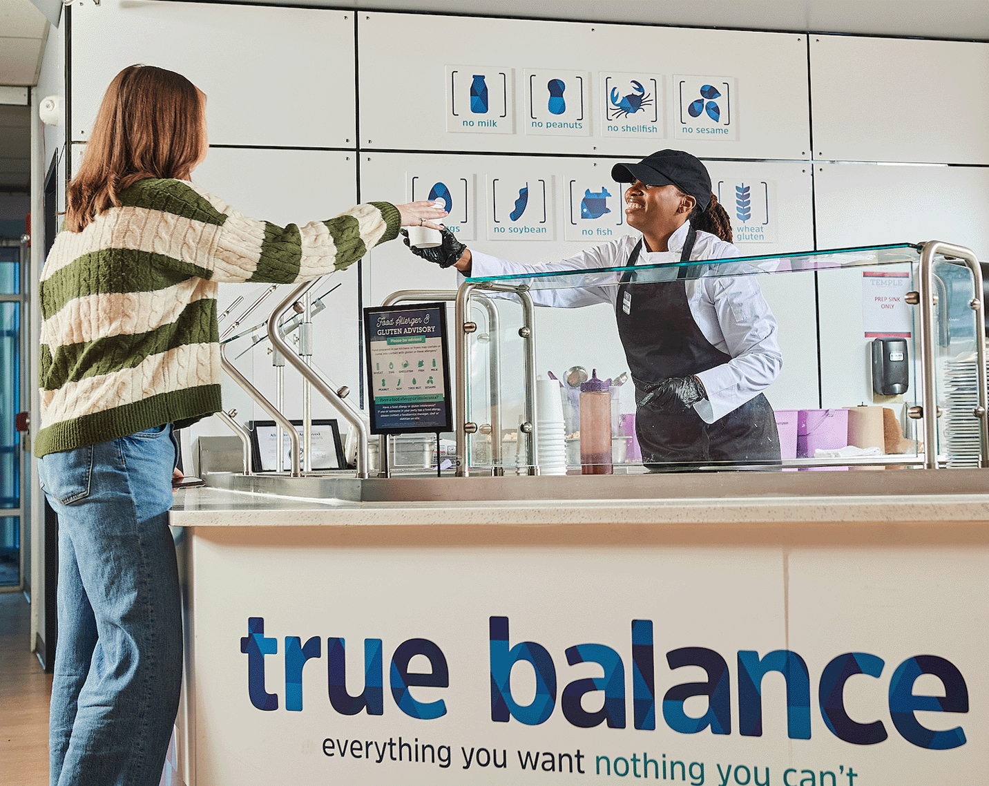 student and aramark employee at true balance concept