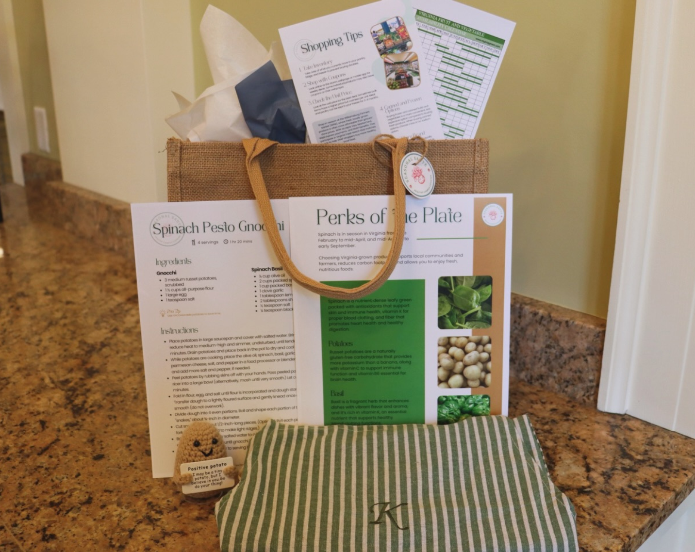 A seasonal spring cooking demonstration with items featuring a recipe using Virginia-grown produce to celebrate the first day of Spring.
