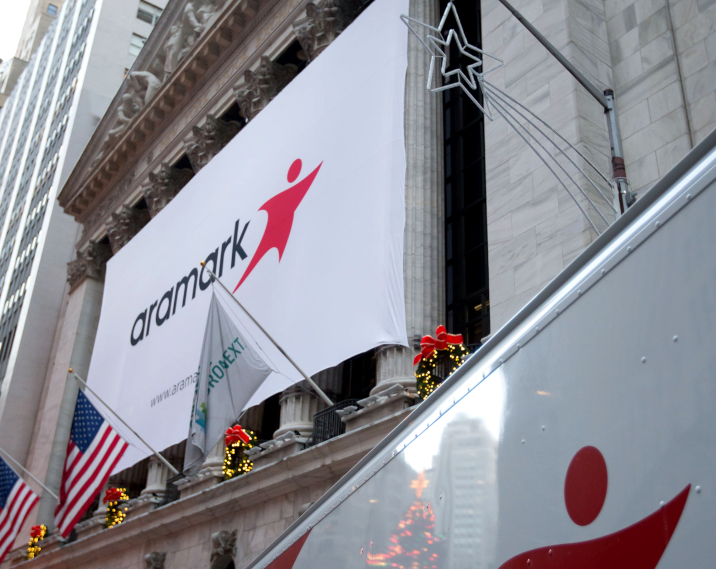 Aramark Celebrates Initial Public Offering on the New York Stock