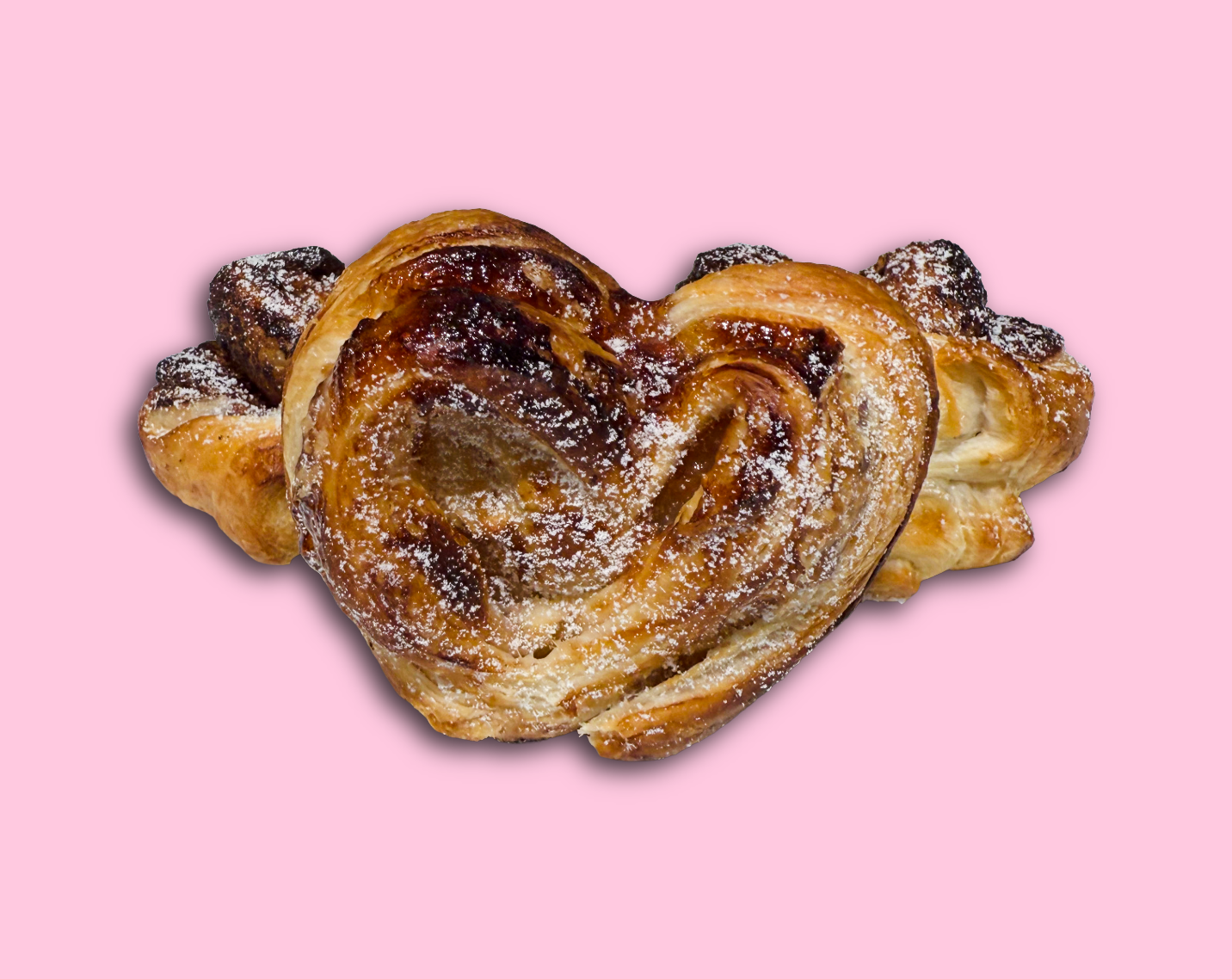 heart-shaped puff pastries