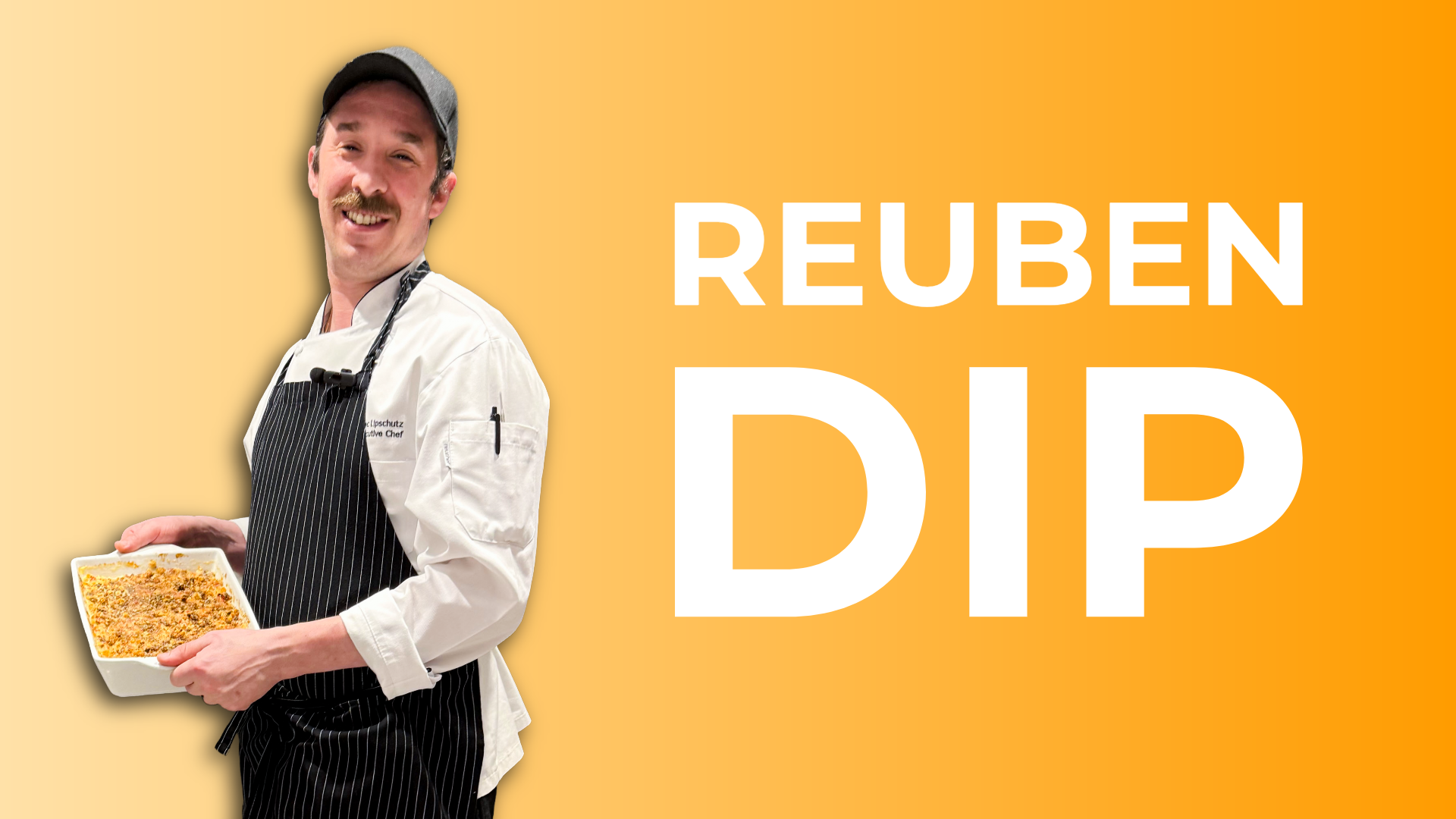 chef alec with reuben dip