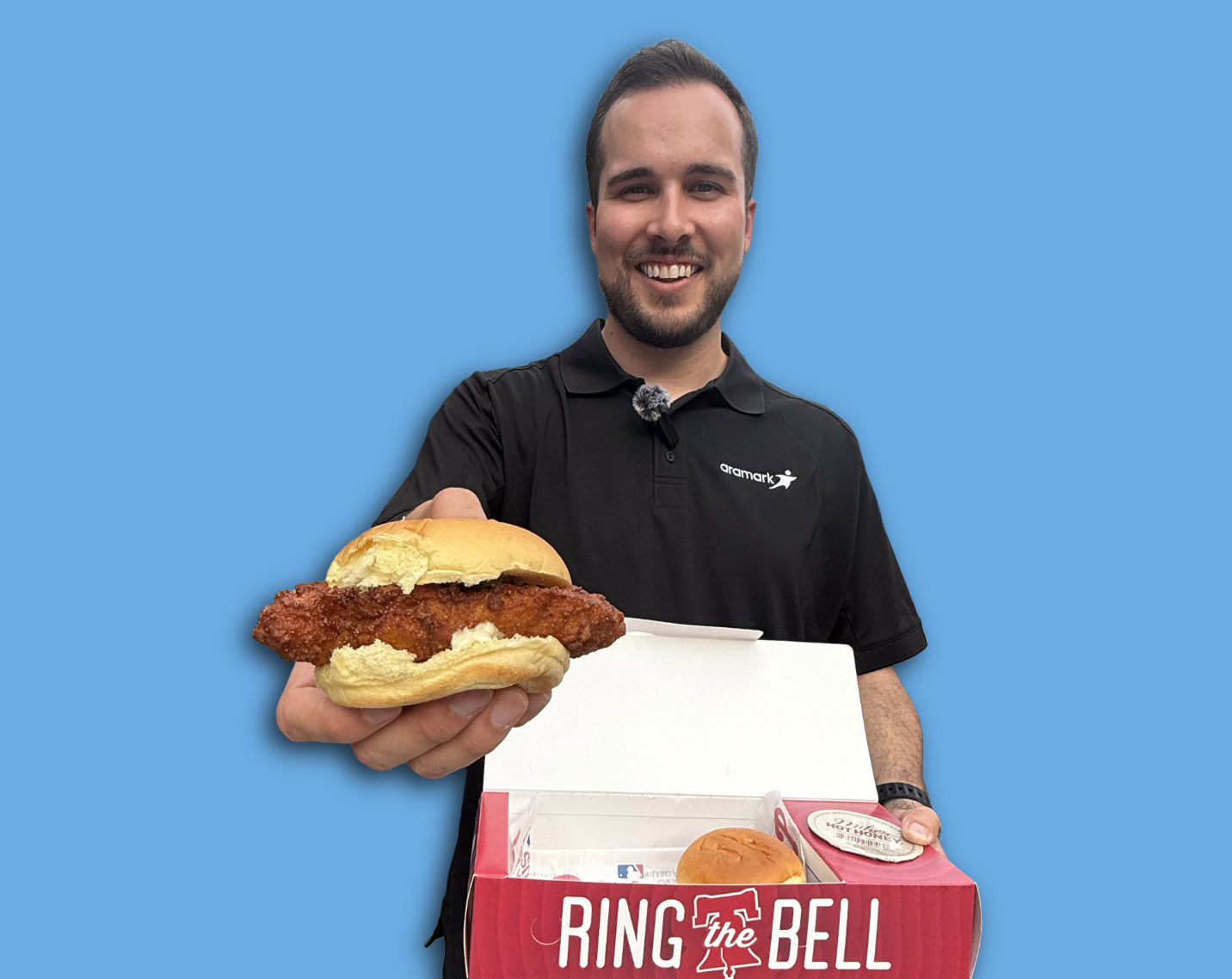 conall holding a sanchez slider