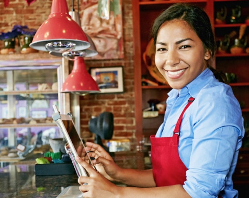 Woman smiling