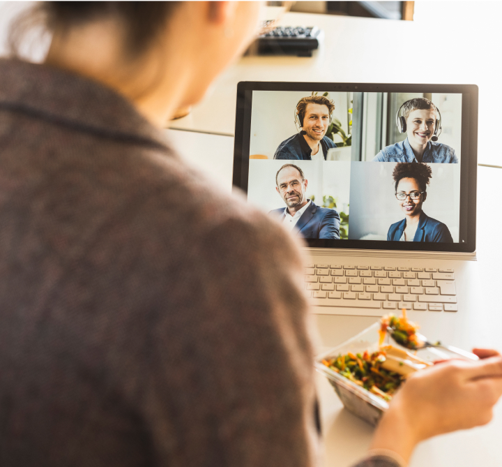 Person in online conference