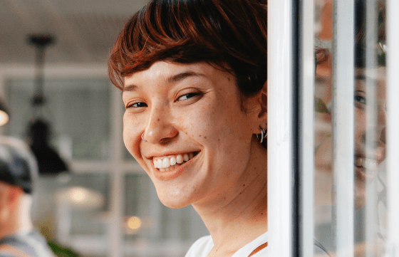 person smiling