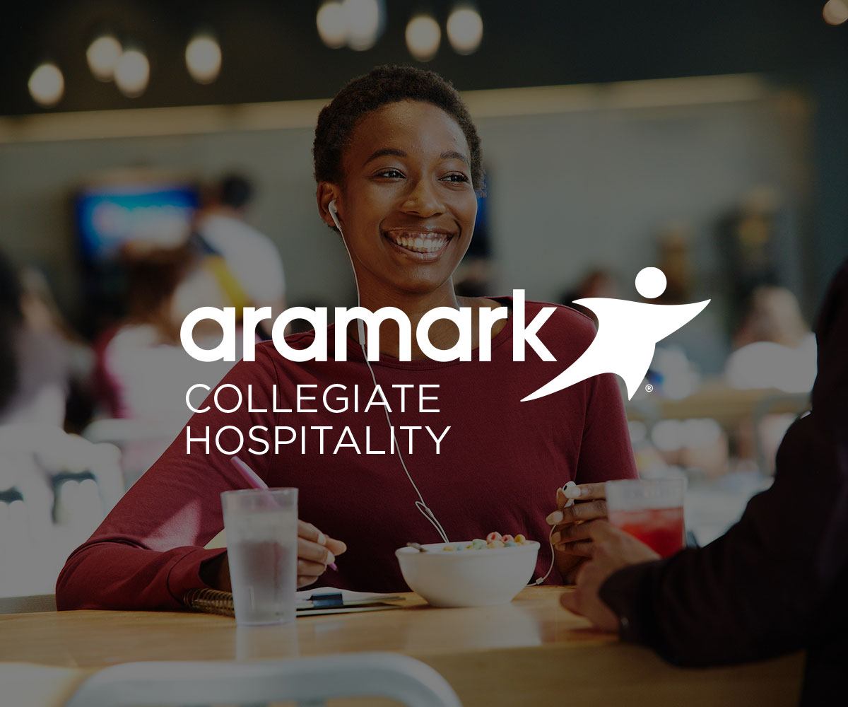 College kids with Collegiate Hospitality logo.