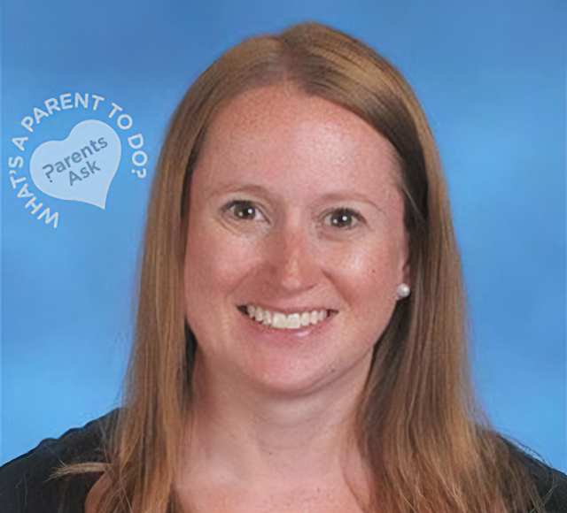 Headshot of Alysia Spooner-Gomez and the logo for the blog series What's a Parent to Do - Parents Ask.