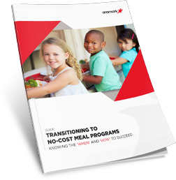 guide book cover featuring young students waiting in lunch line