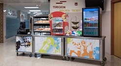 A mobile grab-and-go cart.