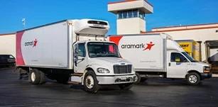 Aramark trucks.