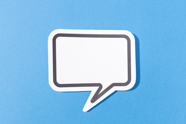 A speech bubble.