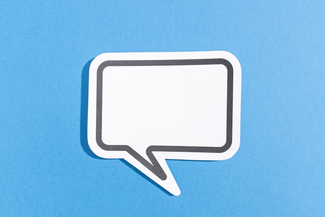A speech bubble.