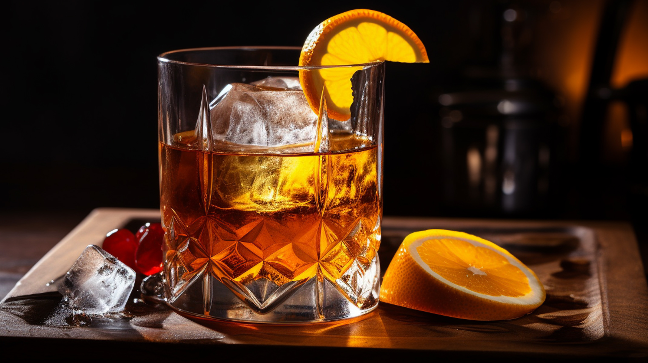 Cocktail old fashioned drink
