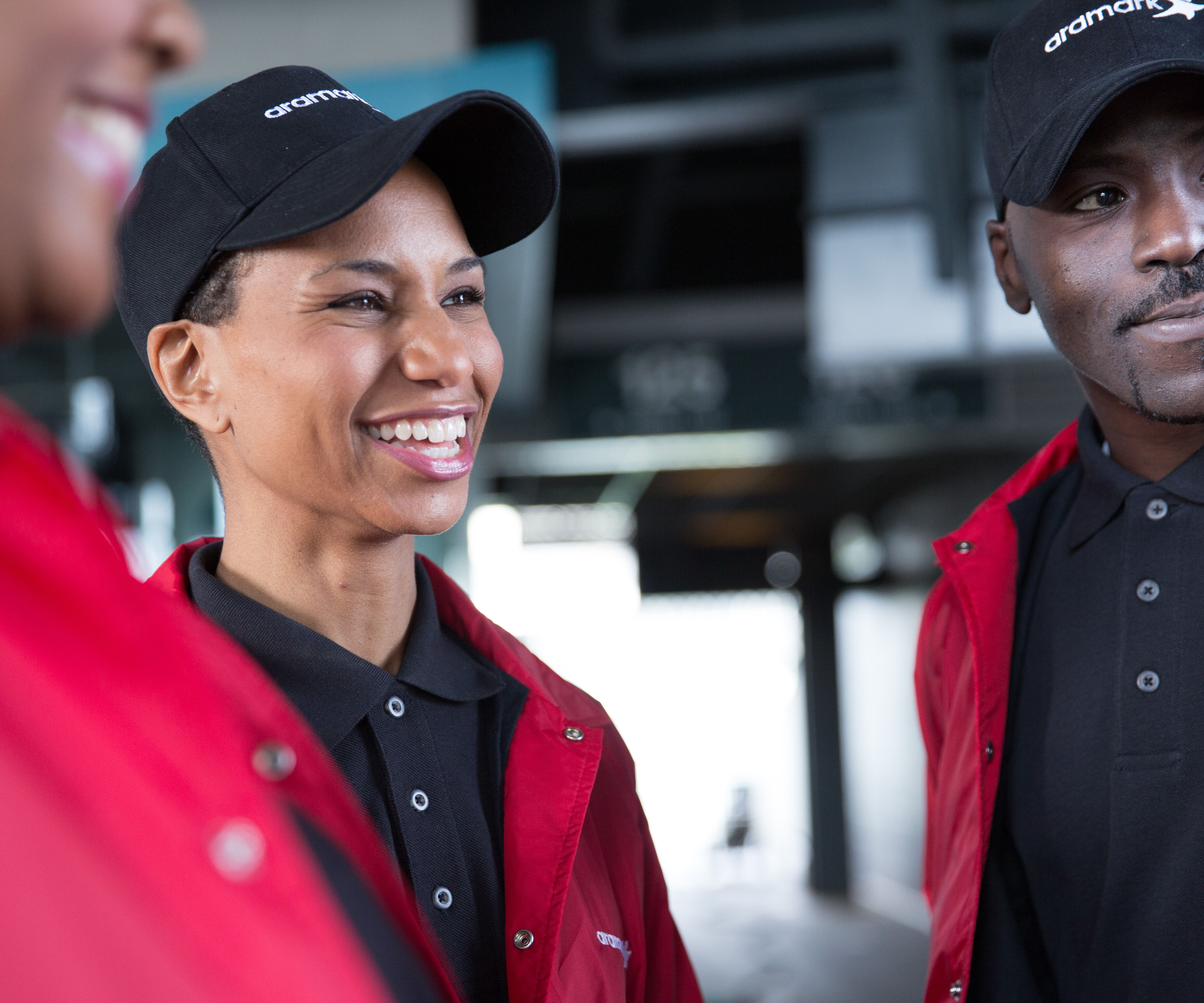 Aramark employee smiling