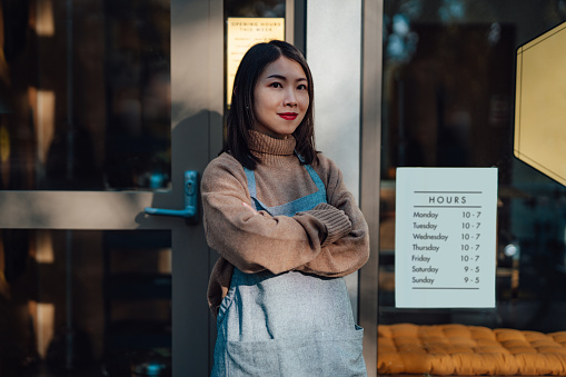 Woman smiling