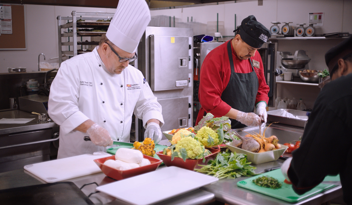 Chef's preparing food